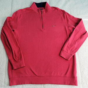 Greg Norman Quarter Zip Pink Pullover Large